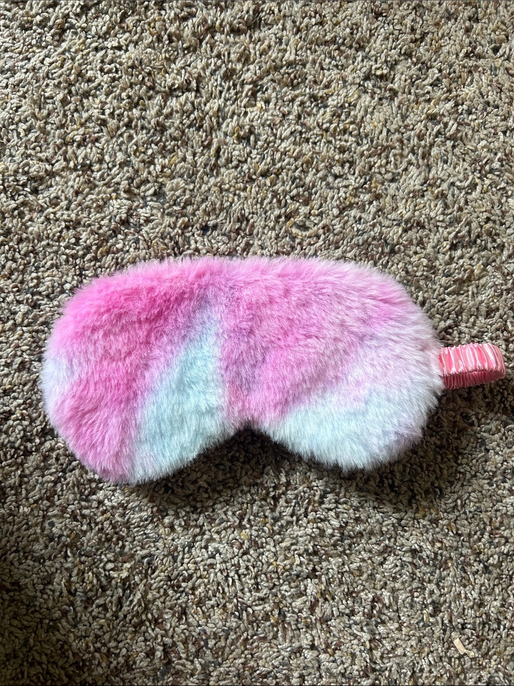 Target Pink & White Fuzzy Kids Sleep Mask - Plush Eye Cover